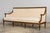 Wood Late 19th Century French Louis XVI Style Oak Canapé in Cream Jacquard For Sale - Image 7 of 18
