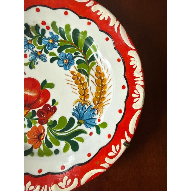 Vintage European Folk Art Wall Plate For Sale In Washington DC - Image 6 of 7