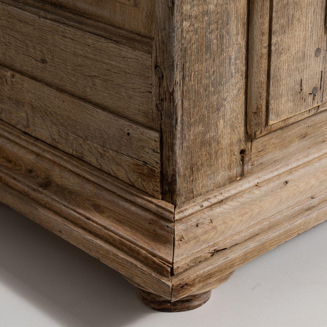 French Provincial 1800s Beige French Provençal Oak Armoire For Sale - Image 3 of 14