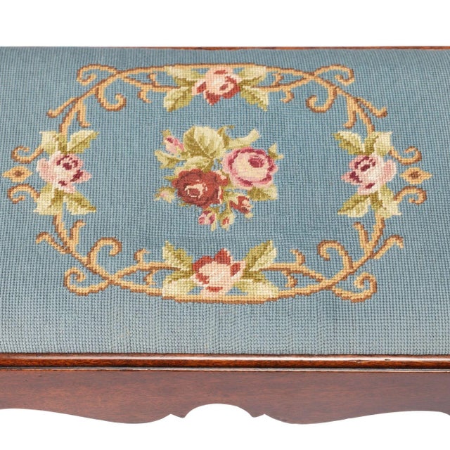 American Queen Anne Style Slip Seat Mahogany Stool, 1900-50 For Sale - Image 11 of 13