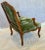 French Louis XV Style Hand-Carved Fauteuil Lounge Chair by J. Robert Scott, Silk Velvet Upholstery For Sale - Image 3 of 12
