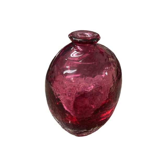 Vintage Mid Century Modern Blown Purple Glass Vase For Sale In Palm Springs - Image 6 of 6