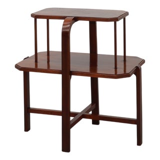 Art Deco Two-Tier Side Table in Wood, 1920 For Sale