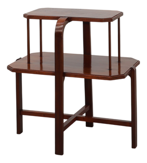Art Deco Two-Tier Side Table in Wood, 1920