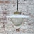 1950s Vintage Brass, White Enamel & Frosted Glass Pendant Lights For Sale - Image 5 of 7