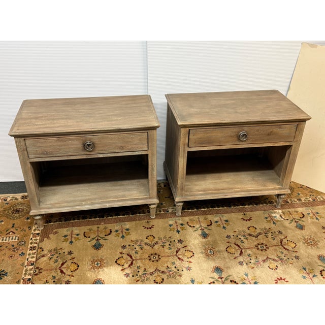 2010s Restoration Hardware Maison Open Nightstands, Pair For Sale - Image 5 of 12