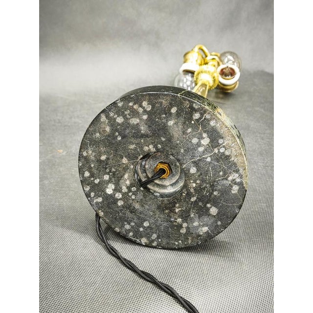 Art Nouveau French Brass, Marble and Opaline Glass Table Lamp, 1920s For Sale - Image 3 of 12