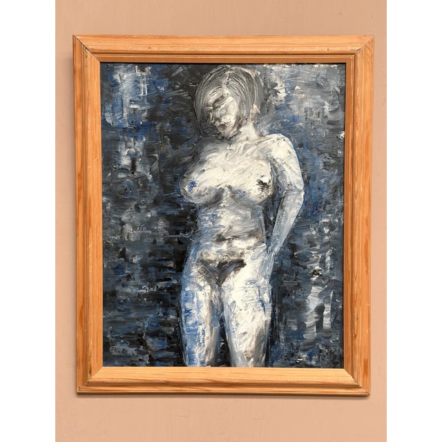 So, Lady in Blue, 1950s, Oil on Canvas, Framed For Sale - Image 17 of 18