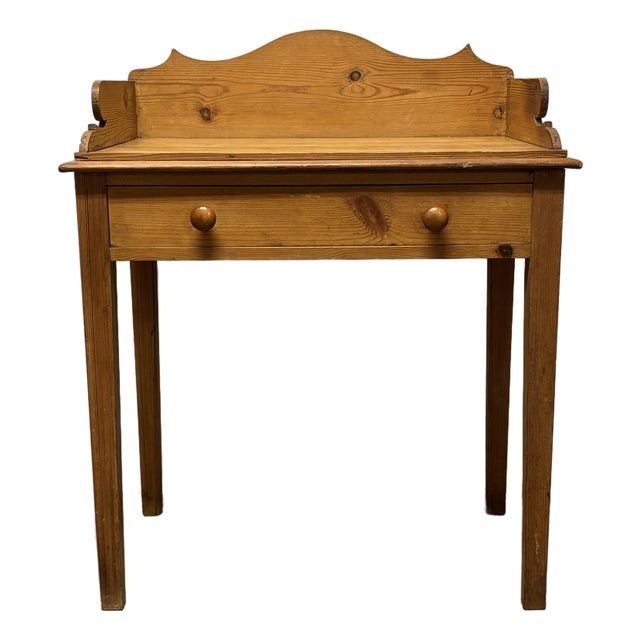 Antique English Pine Washstand For Sale