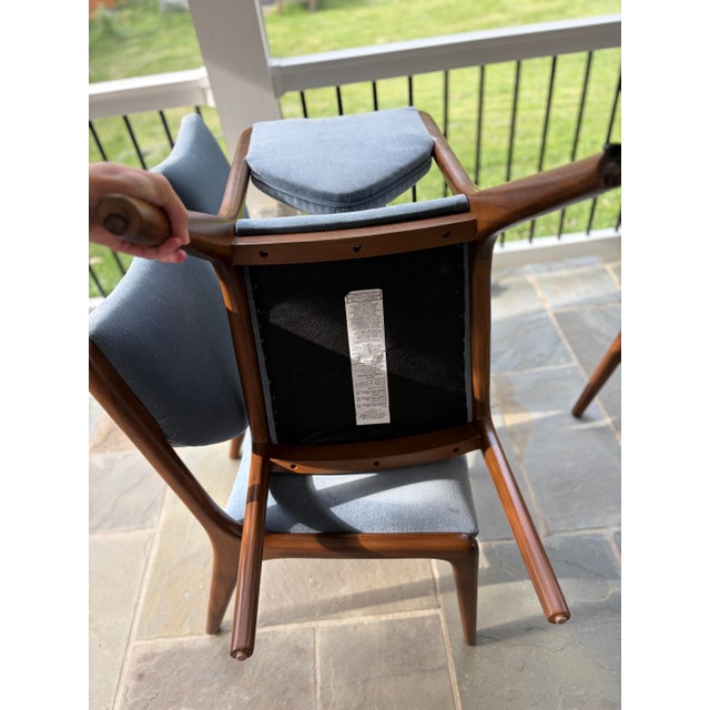 Hammer Fine Furniture Blue Dining Chairs For Sale - Image 9 of 9