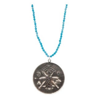 Turquoise See The Good Necklace For Sale