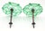 Pair of Vintage Floral Green Pressed Glass Curtain Tie Backs For Sale - Image 6 of 6