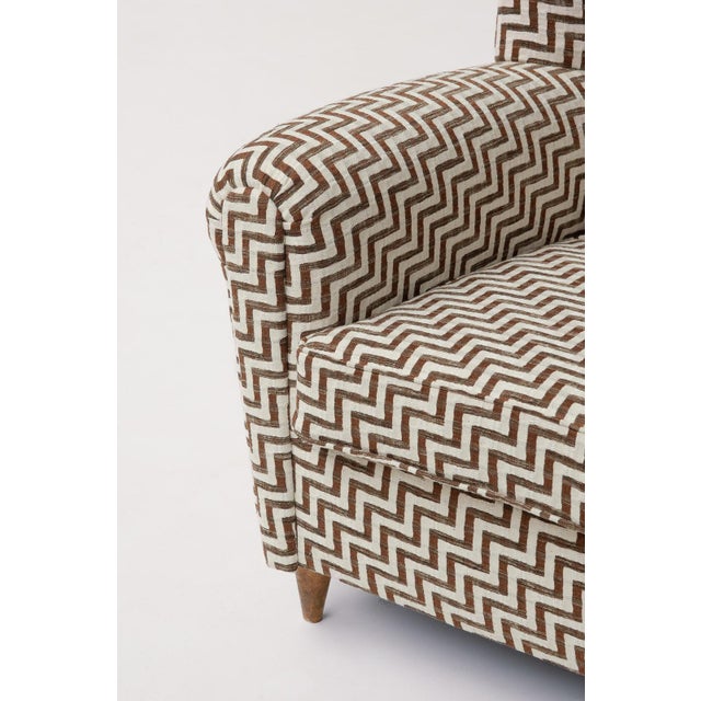 Italian Chairs in Zigzag Upholstery, 1960s, Set of 2 For Sale - Image 10 of 11