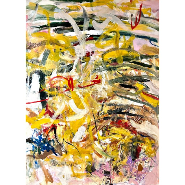 "Oh Happy Day" Contemporary Original Abstract Expressionist Painting by Sandy Welch For Sale