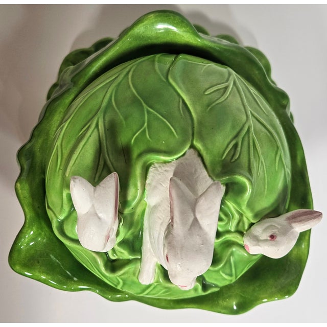 Cabbage and Bunny Turreen and Platter- Set of Two of Two For Sale - Image 12 of 12