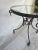Metal Wrought Iron Glass Table For Sale - Image 7 of 7