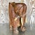 Boho Chic Vintage Boho Carved Wooden Elephant Low Stool For Sale - Image 3 of 7