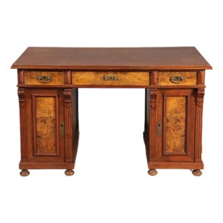 Vintage Desk in Walnut, 1980 For Sale