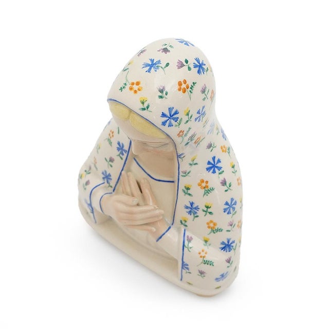 Ceramic Sculpture of the Madonna by Pietro Spertini for Lenci, 1930s For Sale - Image 6 of 14