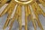 Glass Vintage Italian Hollywood Regency Gold Gilt Sunburst Convex Bullseye Wall Mirror For Sale - Image 7 of 15