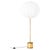 Metal Mid-Century Modern Floor Lamp in Brass and Fabric by Hans-Agne Jakobsson, 1950s For Sale - Image 7 of 7
