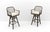 Seat height 61 cm, height to footrest 44 cm. Overall height 83 cm. One bar stool has a few signs of wear on the back leg,...