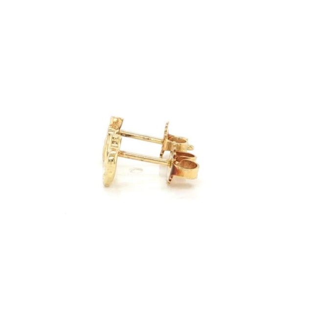 Mid 20th Century Mid 20th Century Pair of Tiffany & Co. Elsa Peretti Mini Apple Stud Earrings in 18k Yellow Gold For Sale - Image 5 of 6