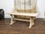 Cream Rustic English 19th Century Natural Wood Farm Table with Trestle Base For Sale - Image 8 of 11