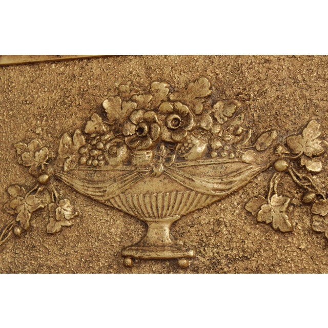 1970s Friedman Brothers Gold Framed Urn & Flower Carved Trumeau Mirror For Sale - Image 5 of 16