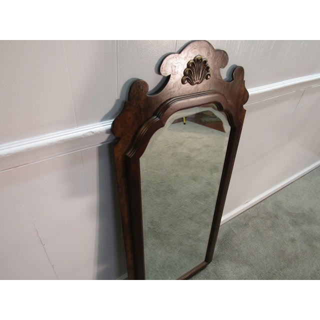 Item: 86658 Pennsylvania House solid cherry Chippendale style wall mirror. Age: 1990's. Details: Beveled edge mirror....