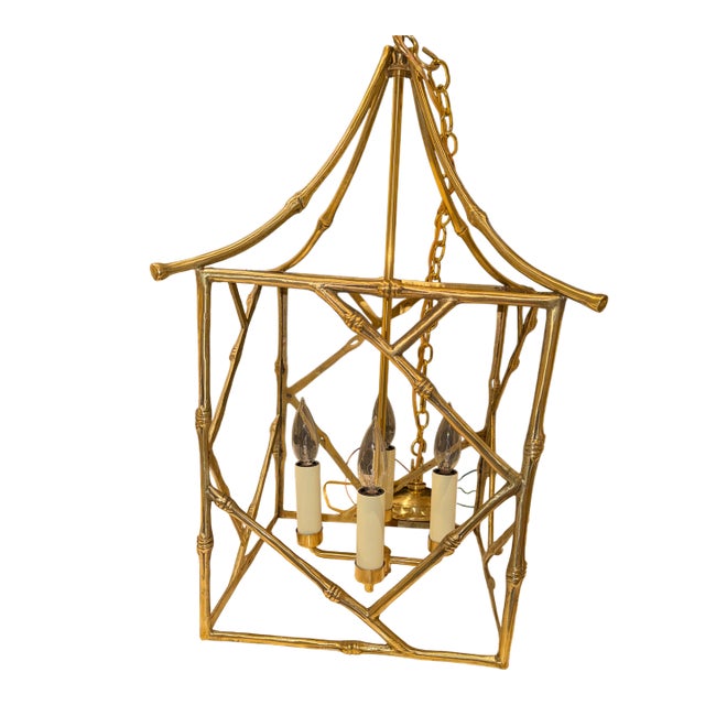 Vaughan Bamboo Lantern Large For Sale