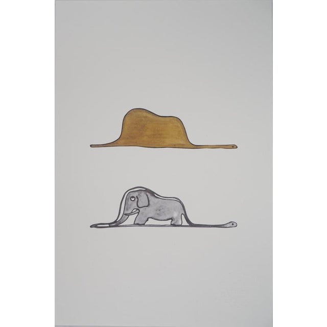 Antoine de Saint-Exupery, The Little Prince, an Elephant in a Hat, Lithograph For Sale - Image 6 of 6