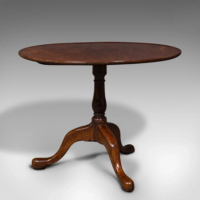 Late 18th Century 1780s 3 Feet Wide Antique Georgian English Tilt Top Table For Sale - Image 5 of 13