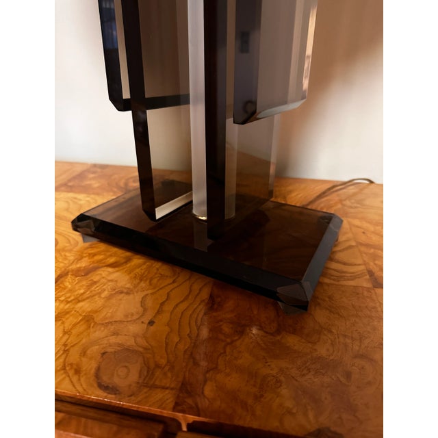 Karl Springer 1970s Lucite Table Lamps in the Manner of Karl Springer For Sale - Image 4 of 8