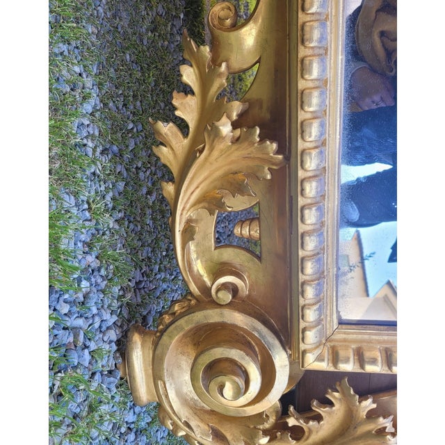 Large Mirror in Golden Wood, Tuscany, Mid-19th Century For Sale - Image 4 of 18