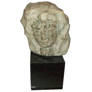 Modernist Marble Sculpture on Granite Base