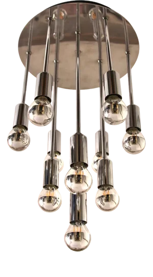 Mid-Century German Atomic Ceiling Lamp in Chrome from Cosack, 1970s