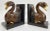 Vintage hand-carved wooden bird motif bookends featuring wonderful gilt detailing to bill and feet. Mounted to L-shaped...