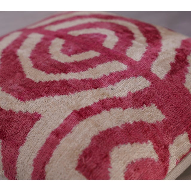 Contemporary Handmade Velvet Tiger Print Throw Pillow & Down Feather Insert For Sale - Image 9 of 11