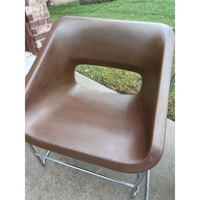 Metal Set of 4 Vintage 1976 Paul Boulva Lotus Chairs for Artopex For Sale - Image 7 of 12
