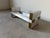 Brass 1970s Paul Mayen for Habitat Architectural Aluminum & Brass Rectangular Coffee Table Base For Sale - Image 8 of 12