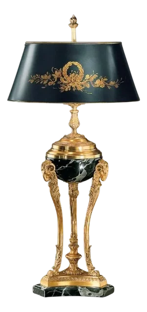 Table Lamp in Brass and Marble