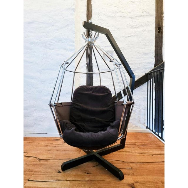 Metal Mid-Century Scandinavian Modern Papegojan Chair, Sweden, 1970s For Sale - Image 7 of 9