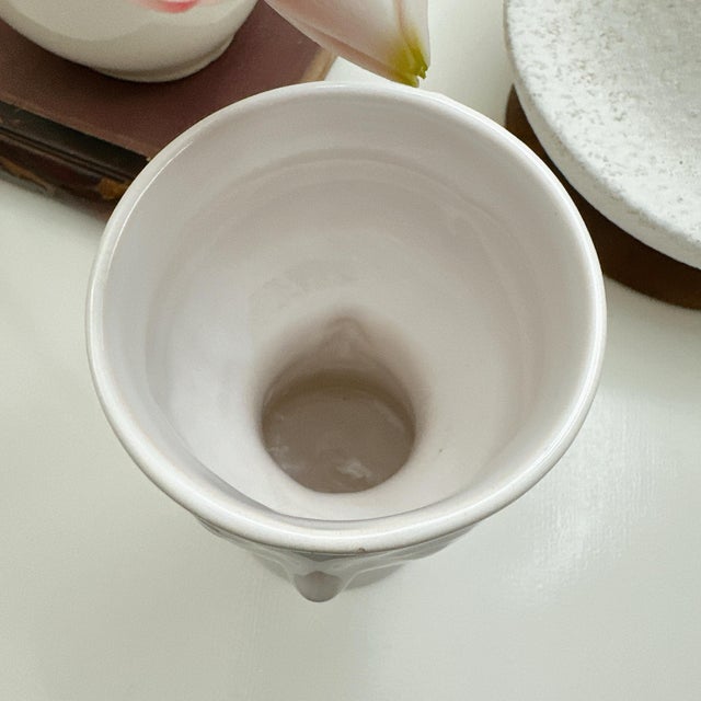 Contemporary Vintage Veb Haldensleben Face Vase | East German MCM Ceramic Planter | Sculptural Head Vase | Minimalist Art Pot For Sale - Image 3 of 6