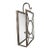 Vintage Palm Beach Regency Patinated Metal & Mirrored Geometric Candle Sconce For Sale