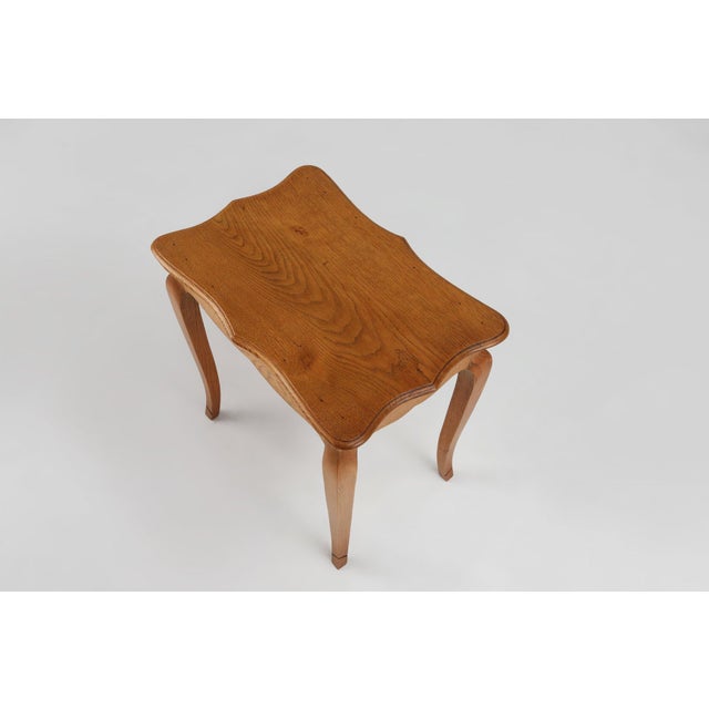 Mid-Century Oak Side Table, Belgium, 1950s For Sale - Image 5 of 12