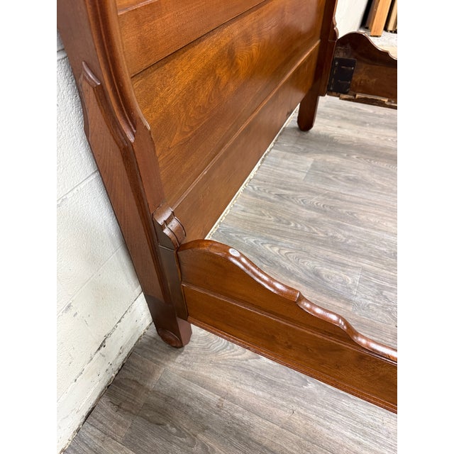 Antique Full Size Late Victorian Carved Walnut Bed For Sale - Image 12 of 18
