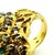 1960s 18k Gold Turquoise and Diamond Freeform Cocktail Ring, Size 7.5 For Sale - Image 17 of 17