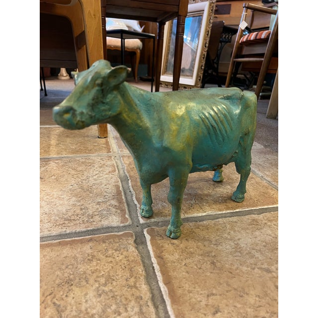 1920’s Butcher Shop Beef Dairy Creamery Cow Cattle Display Heavy Cast Iron For Sale - Image 6 of 10