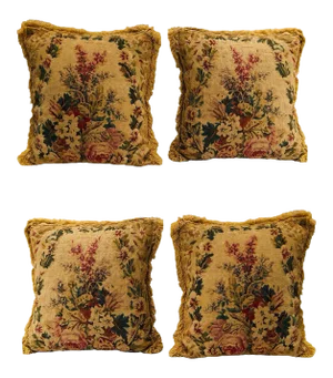 Early 19th Century French Tapestry Pillows - Set of 4